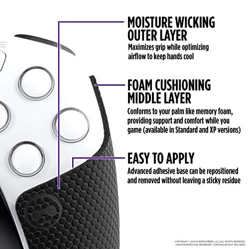 KontrolFreek Performance Grips for PlayStation 5 (PS5) Controller (Nightfall Black) - Image 3