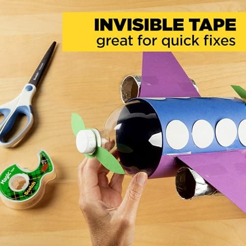 Scotch Magic Tape, Invisible, Home Office Supplies and Back to School Supplies for College and Classrooms, 6 Rolls with Dispensers - Image 9