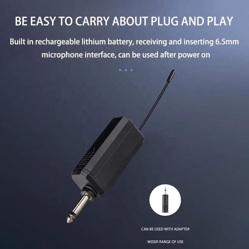 Wireless Microphone, Rechargeable Fixed Frequency Wireless Dual Microphone, Dual Handheld Dynamic Microphone,Karaoke Singing, Weddings DJ,Party, Church, Classroom use, 200 feet, Gray - Image 4