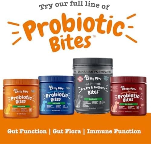 Zesty Paws Probiotics for Dogs - Probiotics for Gut Flora, Digestive Health, Occasional Diarrhea & Bowel Support - Clinically Studied DE111 - Functional Dog Supplement Soft Chew for Pet Immune System Pumpkin 90 Count - Image 6