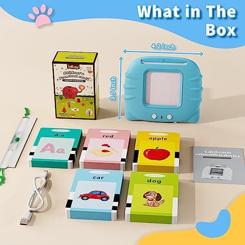 Aullsaty Toddler Toys Talking Flash Cards for 1 2 3 4 5 6 Year Old Boys and Girls, Autism Sensory Toys for Autistic Children, Learning Educational Montessori Speech Therapy 248 Sight Words Kids Gifts - Image 7