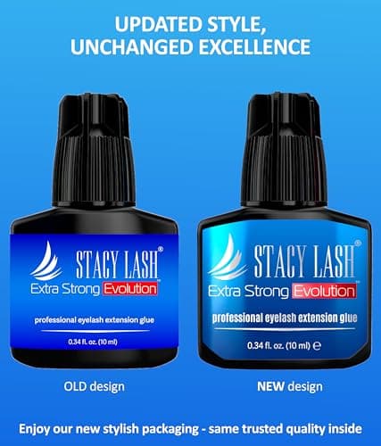Extra Strong Evolution Eyelash Extension Glue Stacy Lash (0.34 fl.oz/10 ml)/1-2 Sec Dry/Retention – 8 Weeks/Professional Supplies/Black Adhesive - Image 3