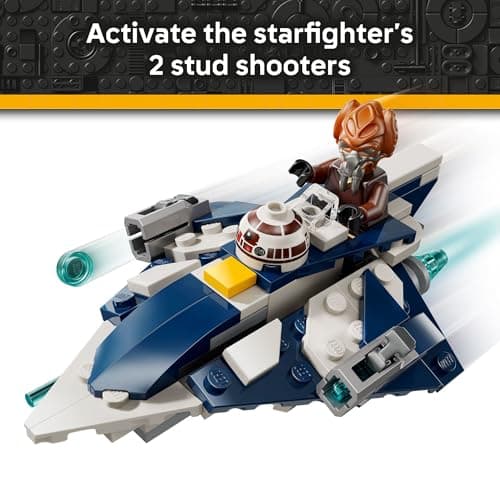 LEGO Star Wars Plo Koon’s Jedi Starfighter Microfighter Kids Toy - Building Toy for Pretend Play - Clone Wars Playset and Room Decor for Boys and Girls, Ages 6+ - Birthday Gift Idea - 75400 - Image 3