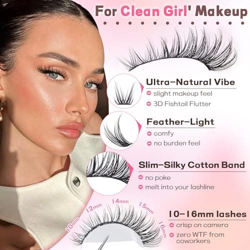 Goddvenus Lash Clusters Kit Wispy Eyelash Clusters Lashes Natural DIY Lash Extension Kit 10-16mm Cluster Eyelash Extensions Kit 300pcs C Curl Individual Lashes Cluster Eyelash (No Tweezers) - Image 4