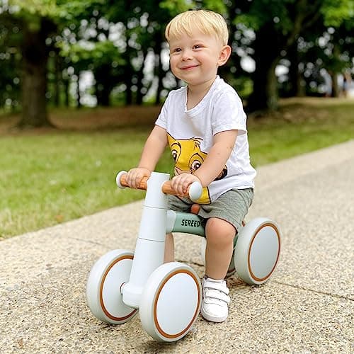 SEREED Baby Balance Bike for 1-2 Year Olds - 4 Wheels, First Bike for Toddlers, Birthday Gift (Green) - Image 7