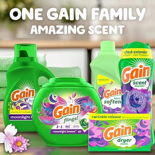 Gain Dryer Sheets, Moonlight Breeze Scent, 120 Count - Image 7