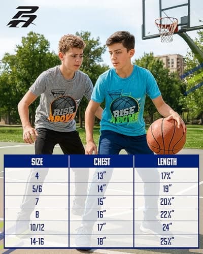 Pro Athlete Boys T Shirts - 4 Pack Performance Athletic Shirts for Boys - Crewneck Short Sleeve Graphic Tees (Size: 5-16), Size 14/16, Grey/Black/Blue/Navy - Image 7