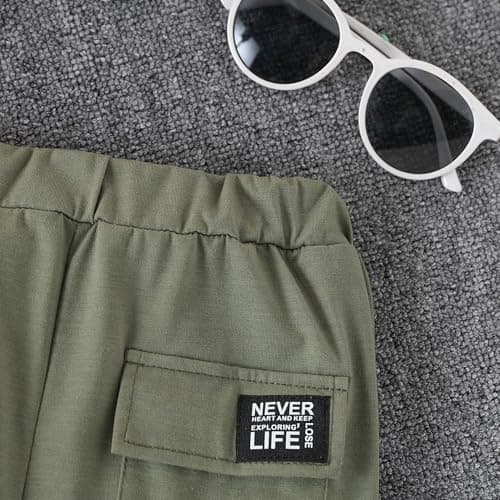 Azmxynol Girls Clothes 2 Piece Outfit Little Girl Knitted Crew Neck Sweater Top + Cargo Pants Tween Fall Winter Casual Clothing Set Size 9 10 - Image 9