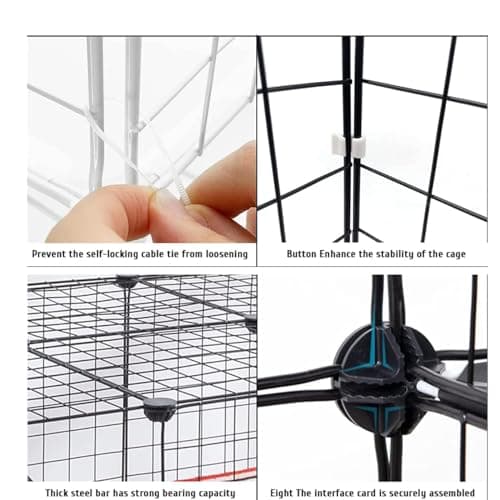 Cat Cage Indoor DIY Cat Playpen Detachable Metal Wire Kennels Cat Cage Indoor Cat Enclosures DIY Cat Playpen Metal Kennel (2 Tier) - Image 7
