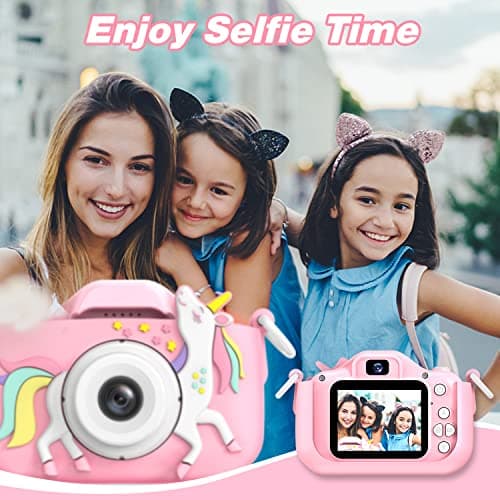 Goopow Kids Camera Toys for 3-8 Year Old Girls Boys,Children Digital Video Camcorder Camera with Cartoon Soft Cover, Best Chritmas Birthday Festival Gift for Kids - 32G SD Card Included - Image 4