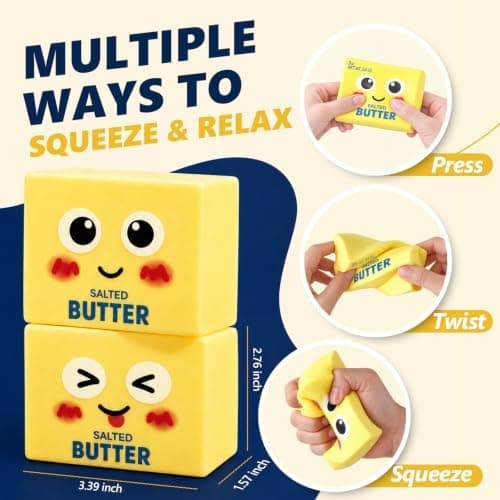 Amazon.com: CKXMHM New Upgraded Smile Face Butter Squishy Toys, Slow Rebound Dumpling Squishy, Soft Stretchy Sensory Squeeze Toys, Stress Relief Fidget Toys, Office Desk Toys & Daily Leisure Gifts (Smiley) : Toys & Games - Image 6