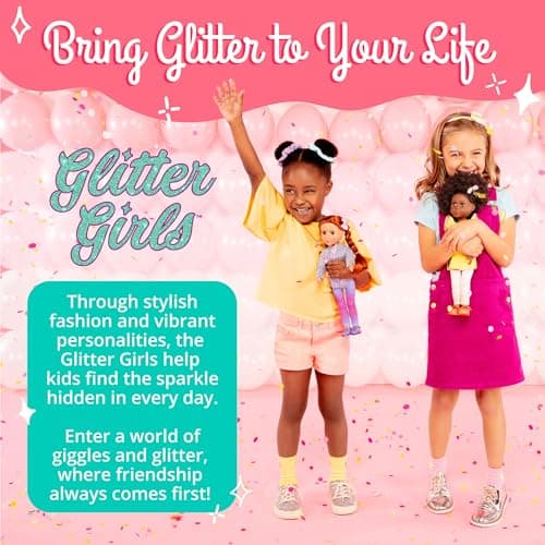 Glitter Girls – 14-Inch Fashion Doll – Brown Hair & Blue Eyes – Pink Dress, Glittery Shoes & Hairbow – Dolls for Girls 3+ Years – Bluebell - Image 6