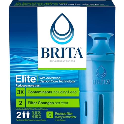 Brita Filter Replacements for Water Pitchers and Dispensers, Elite, NSF Certified to Remove 99% of Lead, 2 Count, Blue - Image 13
