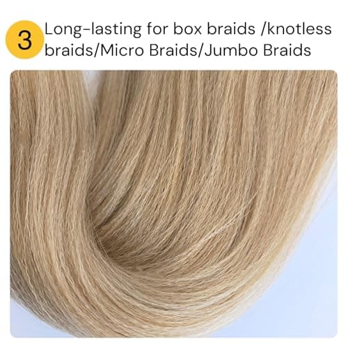 Brown Blonde Braiding Hair Pre stretched Box Braiding Hair Extensions Feed in Braids - Image 5