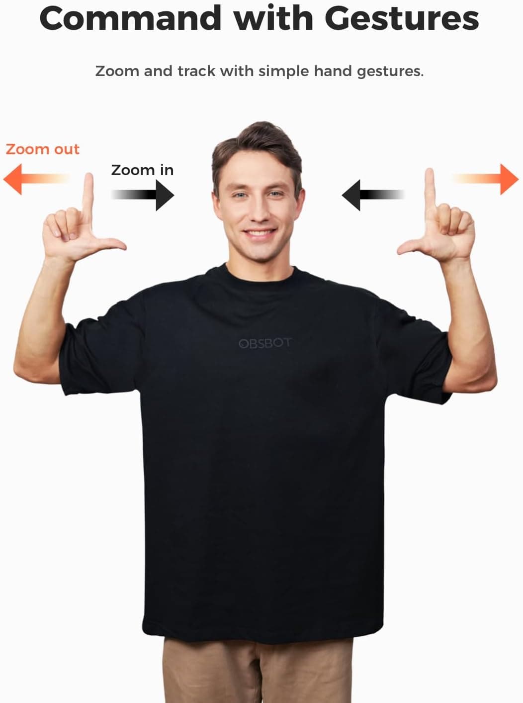 OBSBOT Tiny 2 Lite 4K Webcam for PC, AI Tracking PTZ Streaming Camera with 1/2" Sensor, Gesture Control, 60 FPS, HDR, Microphones, Web Camera for Desktop Computer, Laptop, Meeting, Video Calls, etc. - Image 7