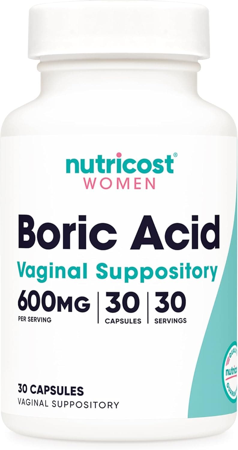 Nutricost Boric Acid 600mg, 30 Capsules - Vaginal Suppository - Non-GMO - for Women 30 Count (Pack of 1) - Image 2