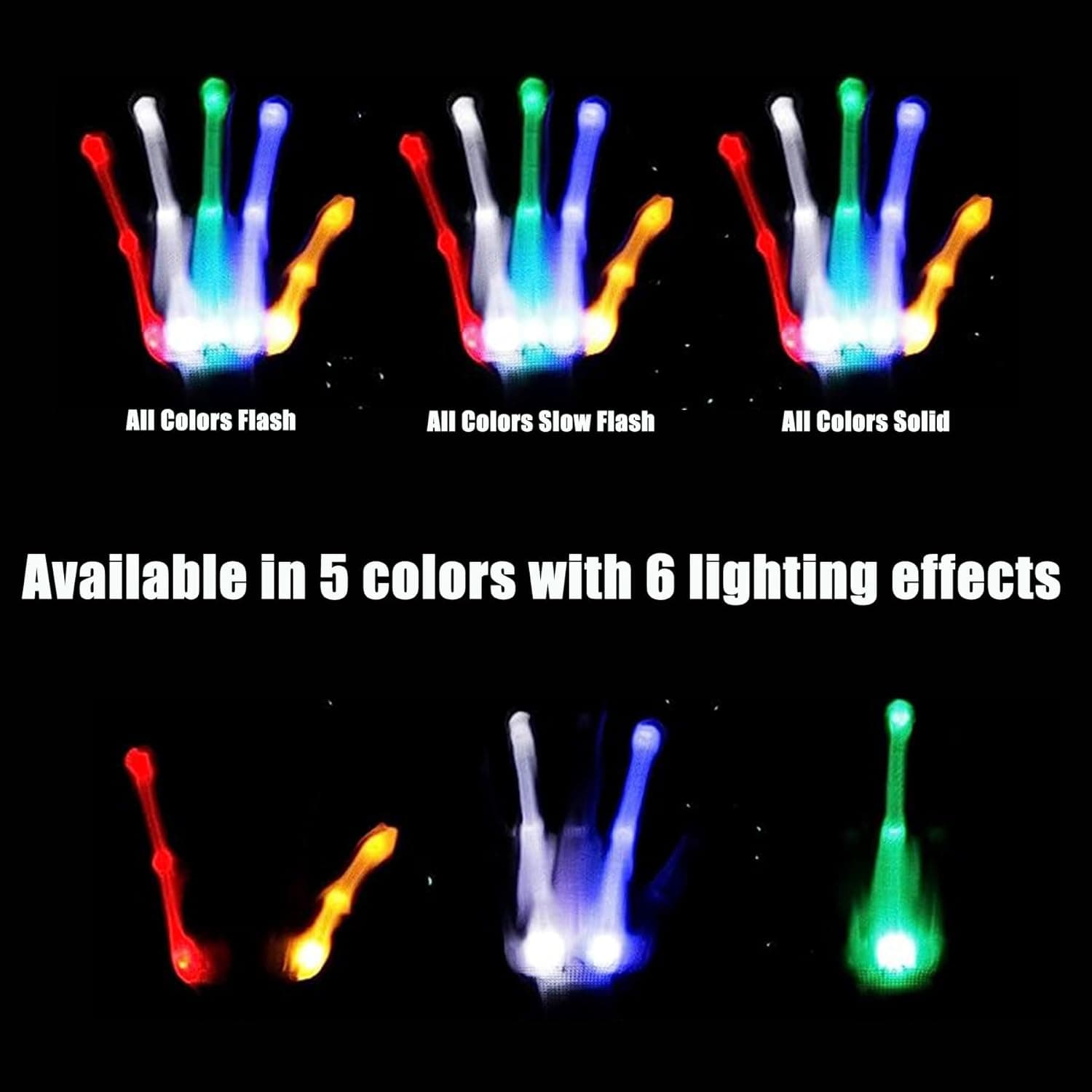 Toys for Ages 8-13 LED Gloves Toys for Boys Age 8-10 Light Up Gloves, Light Up for Kids Birthday Easter Gift Cool Fun Toys for 8-13 Year Old Colorful Medium Size: Ages 7-12 Years - Image 3