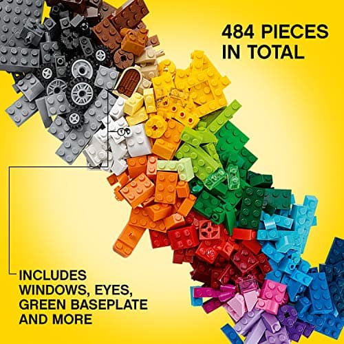 LEGO Classic Medium Creative Brick Box 10696 Building Toy Set - Featuring Storage, Includes Train, Car, and a Tiger Figure, and Playset for Kids, Boys, and Girls Ages 4-99 - Image 7