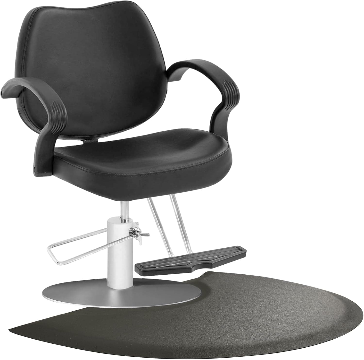 Salon Mat for for Hairstylist 3'x5' Barber Shop Anti-Fatigue Salon Standing Chair Mat - Black Semi Circle 1/2" Thick Comfort Salon Mat, Hair Cutting Hairdressing Equipment 3′x5′x1/2" - Image 7