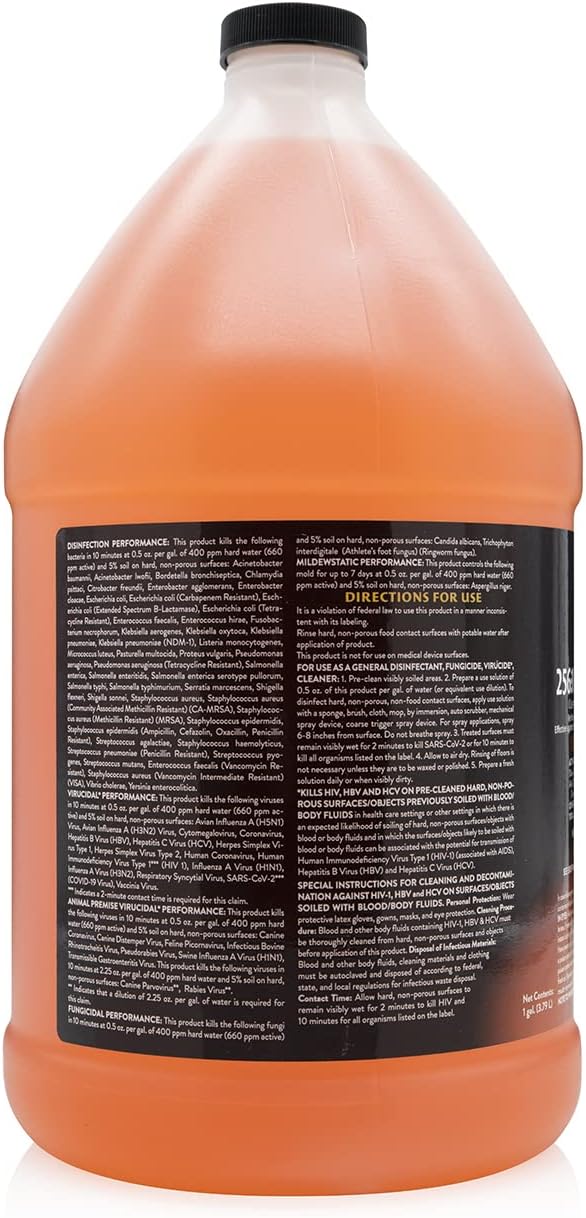 256:1 Disinfectant, 1 Gallon - Liquid Concentrate Disinfectant and Deodorizer, Sanitizer for Veterinary Clinics and Kennels, Effective Against Viruses and Bacteria (Fresh and Clean) - Image 3