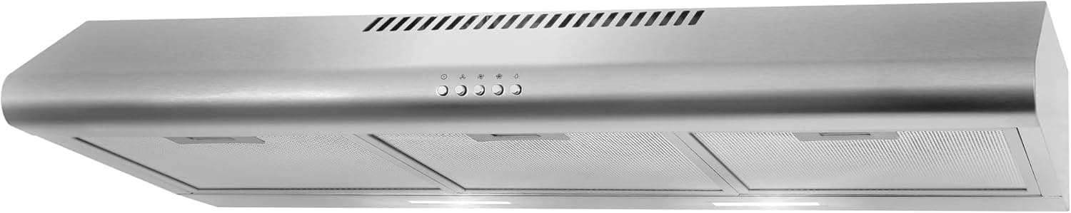 COSMO COS-5MU36 36 in. Delta Collection Ducted Under Cabinet Range Hood, Button Controls, Reusable Filters, LED Lights, Stainless Steel Stainless Steel 36 inch - Image 12