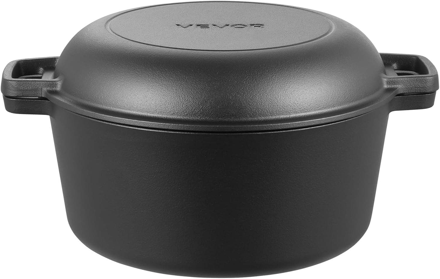 VEVOR Cast Iron Dutch Oven, 2-in-1 Pre-Seasoned Pot with Skillet Lid, 5QT Cookware Pan with Proofing Basket, Bread Baking Accessories, Bread-Oven Compatible 500℉ - Image 10