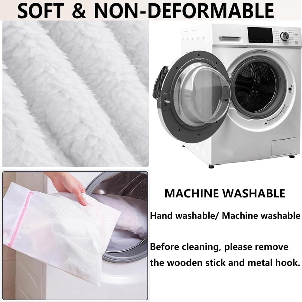 Reversible Cat Hammock for Cage Hanging, Soft Sleeping Bed for Kittens and Small Pets, Features Hardwood Spreader Bars, Portable Hammock can be Tied Between Trees or Posts (Grey+White, Medium) Medium Grey+White - Image 7