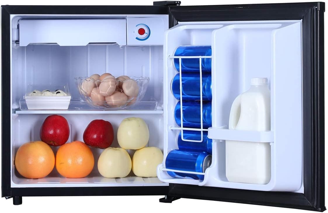 Frigidaire EFR115 Mini Refrigerator - Energy Saving - CFC Free - Slide Out Shelves - Ideal for for Dorm, Office, RV, Garage, Apartment - 1.6 Cubic Feet, Black Black Fridge - Image 3