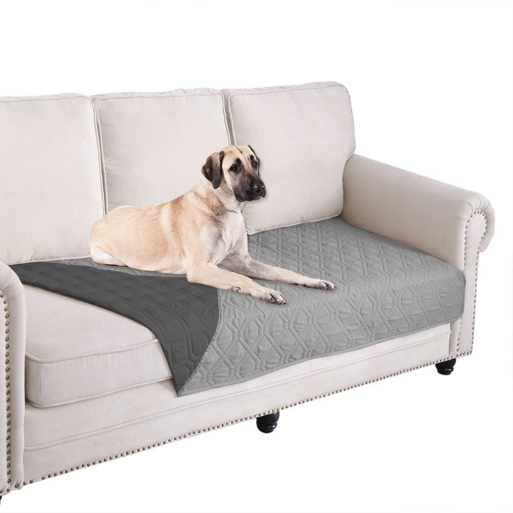 Ameritex Waterproof Dog Bed Cover Pet Blanket for Furniture Bed Couch Sofa Reversible 30x70 Inch (Pack of 1) Grey+dark Grey