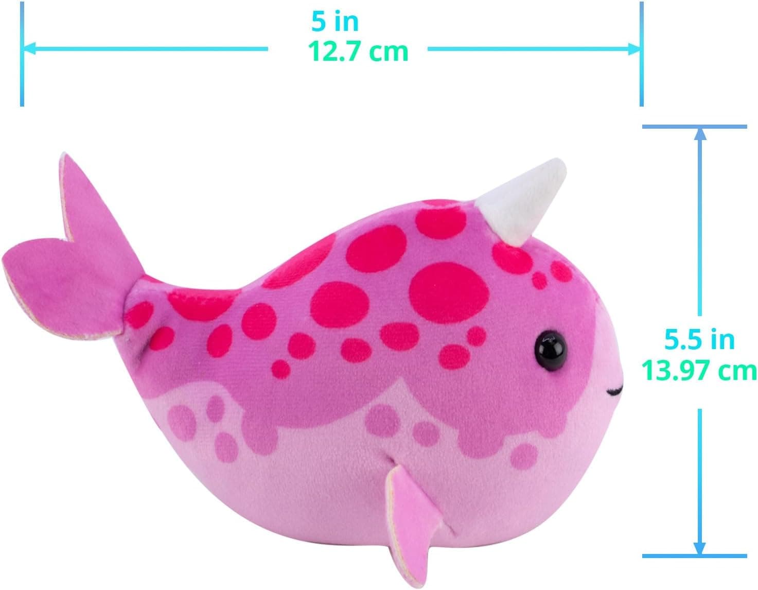ZhuZhu (Narwhal + Orca) Fish 2-Pack B | Small Stuffed Animals with Motor Inside Suitable for Ocean Party Favors | Batteries Required - Image 4