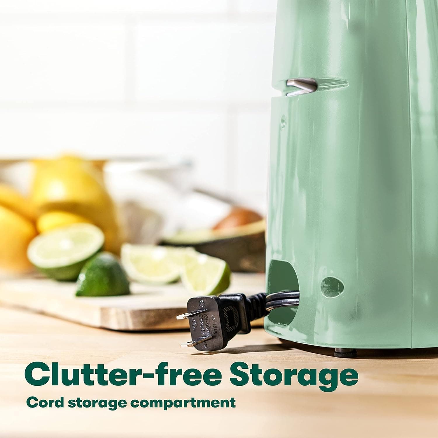 BELLA Electric Can Opener and Knife Sharpener, Multifunctional Jar and Bottle Opener with Removable Cutting Lever and Cord Storage, Stainless Steel Blade, Sage - Image 8