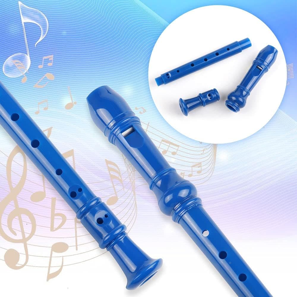 Mr.Power Soprano Recorder German Style C Key 8 Holes Easy Instrument for Beginners School Student Home Entertainment (Blue) Plastic, 3-piece detachable Blue - Image 8
