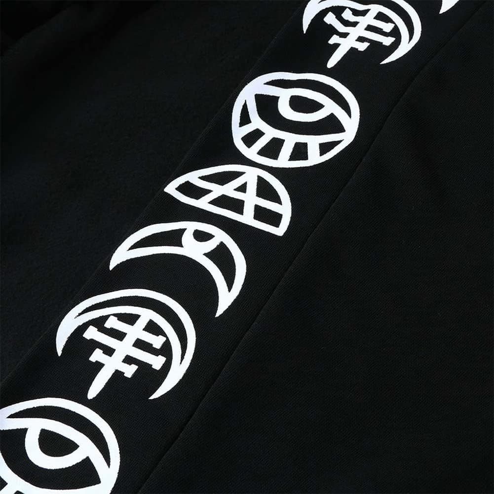 diffstyle Women Moon Gothic Witchcraft Punk Vintage Casual Long Hoodies Top Sweatshirt XX-Large Black - Image 6