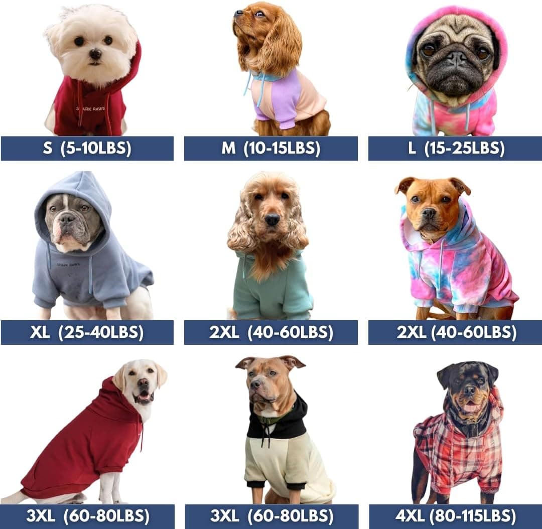 Spark Paws Dog Hoodie – Premium Dog Sweater for Small, Medium, and Large Dogs | Warm Outfits for French Bulldogs, Pitbull, Puppy, Winter Jacket Alternative - Cyber Punk - 3XL Cyber Punk 3XL: 60-80lbs - Image 2
