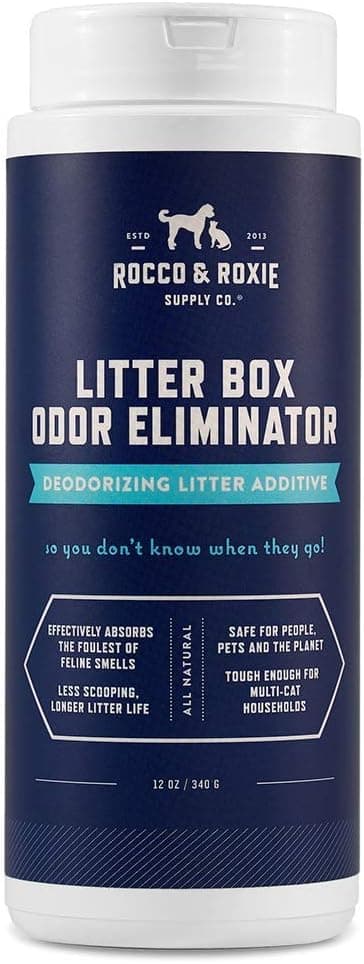 Rocco & Roxie Litter Box Odor Eliminator, Best Natural Urine Deodorizer, Cat Box Deodorizer, Smell Control, Odor Absorber, Safe for Kitty, 12 oz 12 Ounce (Pack of 1) - Image 2