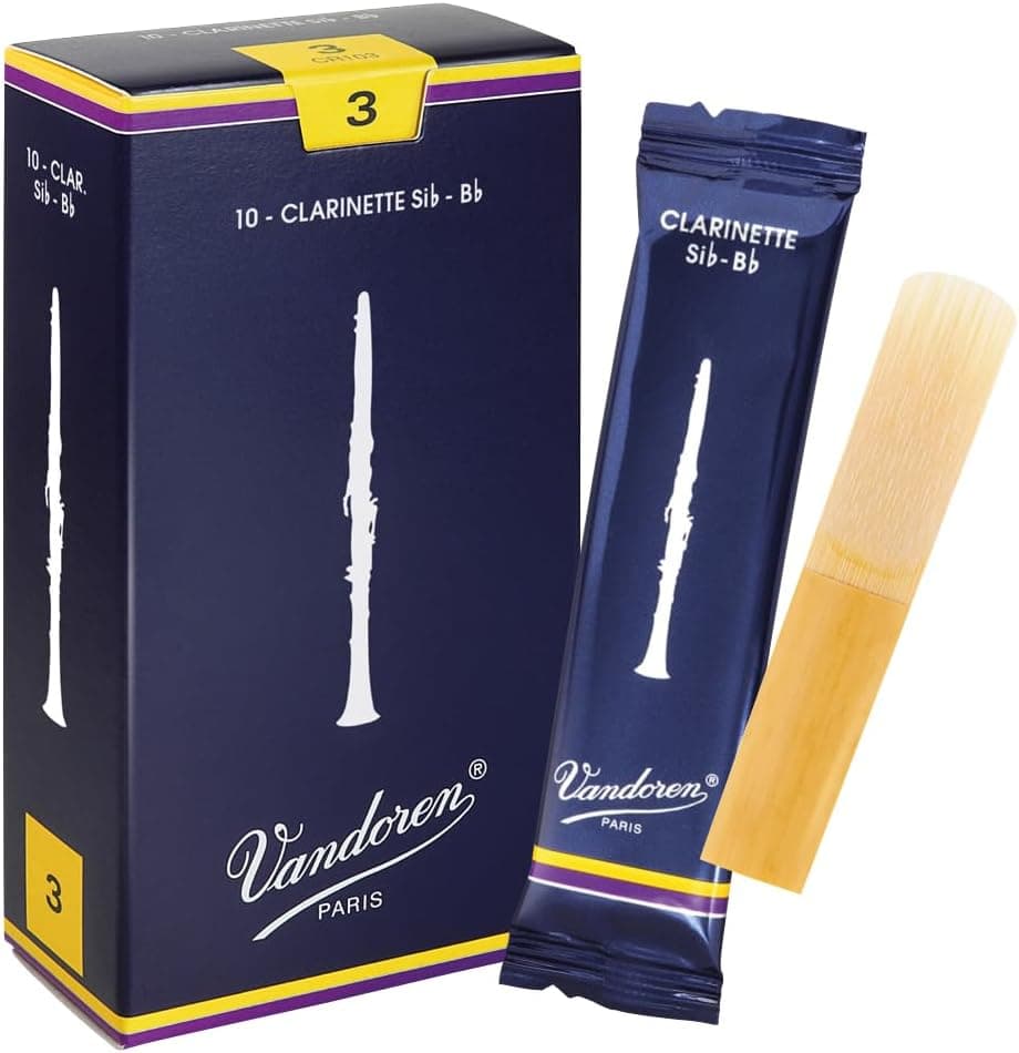Vandoren CR103 Bb Clarinet Traditional Reeds Strength 3; Box of 10 Strength 3 Clarinet - Image 2