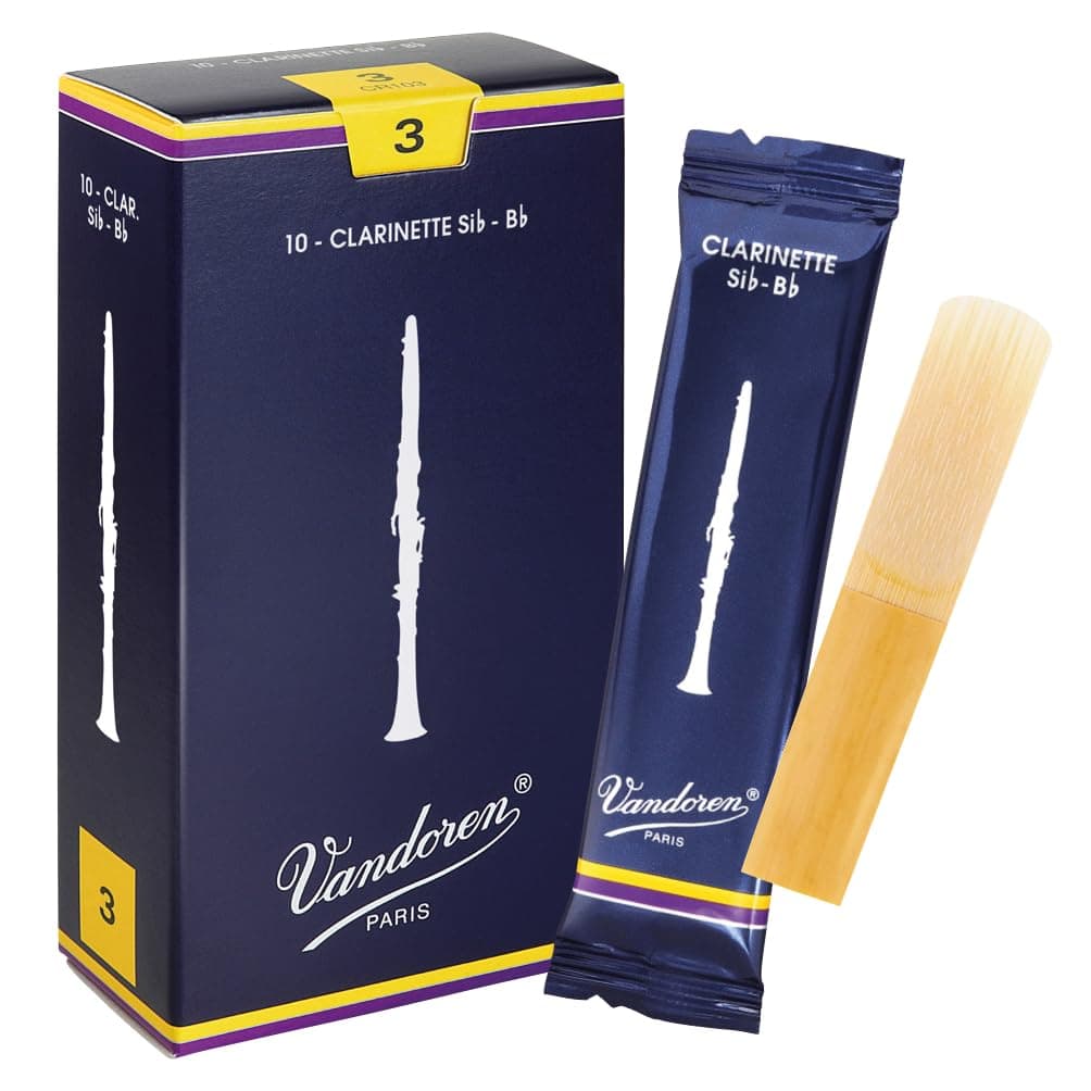 Vandoren CR103 Bb Clarinet Traditional Reeds Strength 3; Box of 10 Strength 3 Clarinet