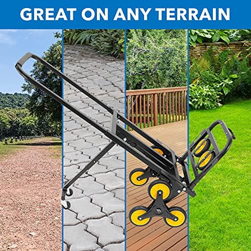Mount-It! Stair Climbing Cart - 3 Wheel Stair Climbing Dolly - Easily Lift Heavy Items Up and Down Steps with Stair Climber Hand Truck - Move 330 Lbs on Ground, Pull 130 Lbs up Stairs - Image 5