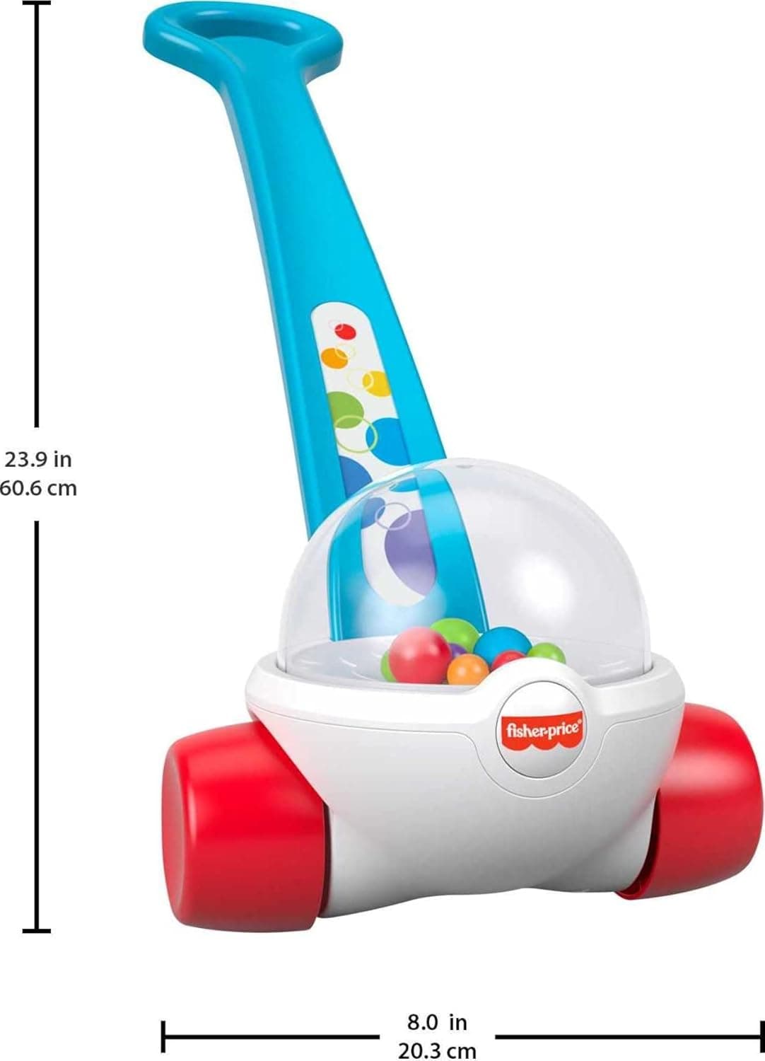 Fisher-Price Baby & Toddler Toy Corn Popper Blue Push-Along with Ball-Popping Action for Infants Ages 1+ Years, 2-Piece Assembly - Image 4