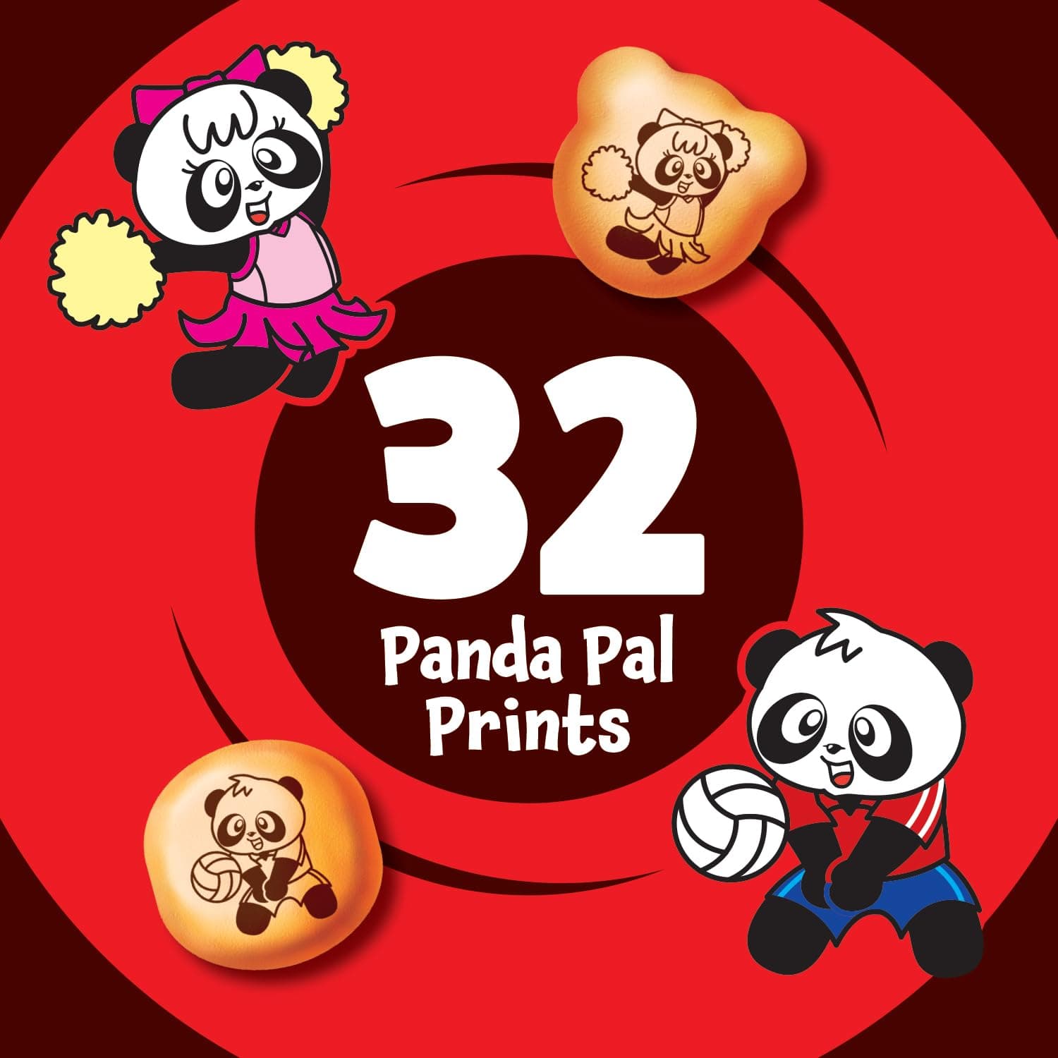 Meiji Hello Panda Cookies, Chocolate Crème Filled - 32 Count, 0.75oz Packages - Bite Sized Cookies with Fun Panda Sports - Image 7