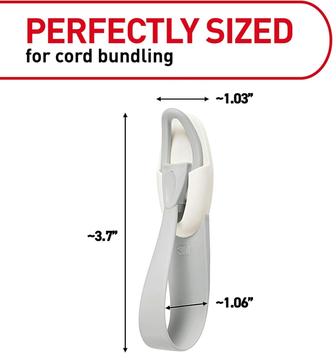 Command Cord Bundlers, Damage-Free Hanging Cord Organizer, No Tools Cord Bundler for Hanging Electrical Cables of Christmas Decorations, 6 Gray Cord Bundlers and 12 Command Strips - Image 2