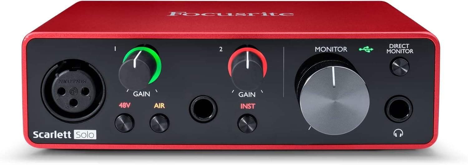 Focusrite Scarlett Solo 第三代 USB 音频接口，适合吉他手、歌手、播客主持人或制作人进行录音和回放 - Image 2