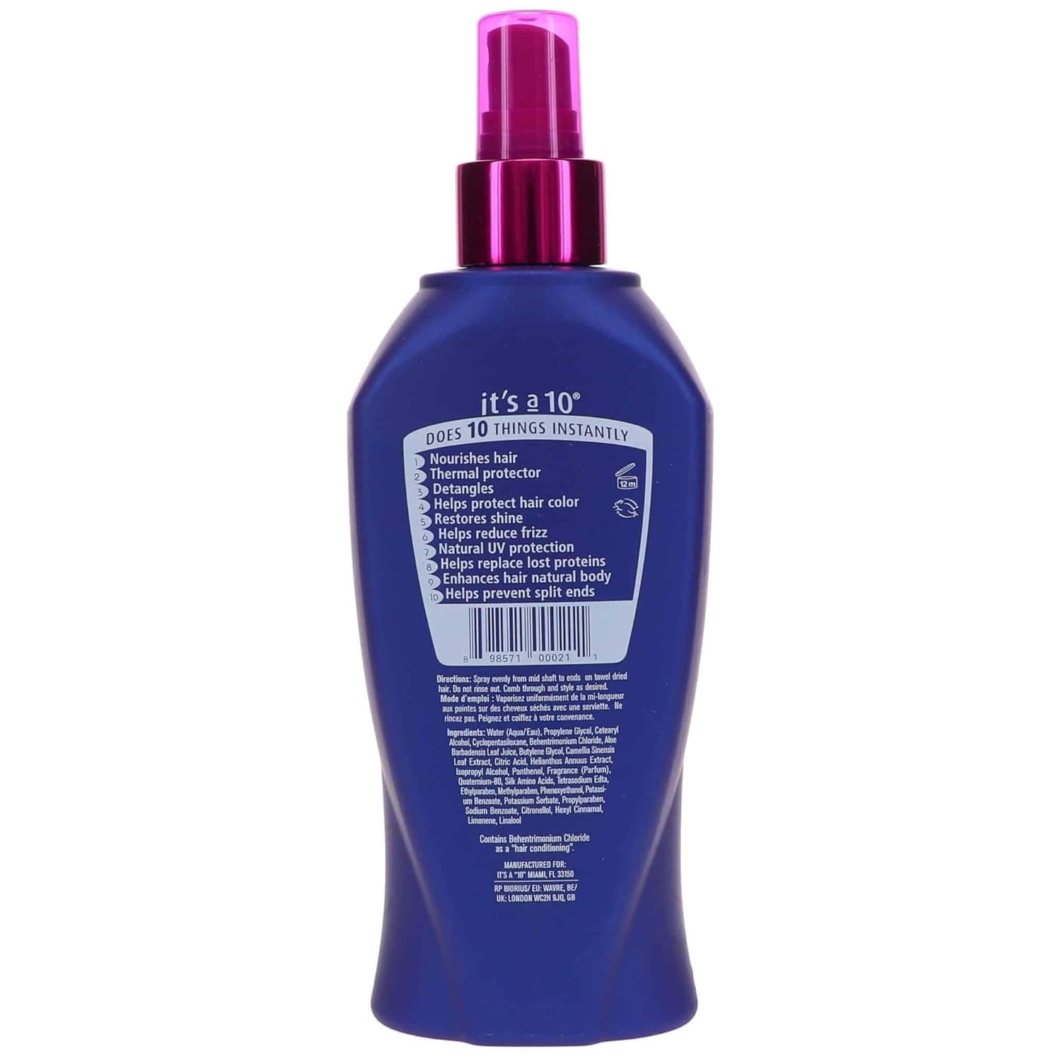 It's a 10 Haircare Miracle Leave-In product, 10 fl. oz. 10 Fl Oz (Pack of 1) - Image 2