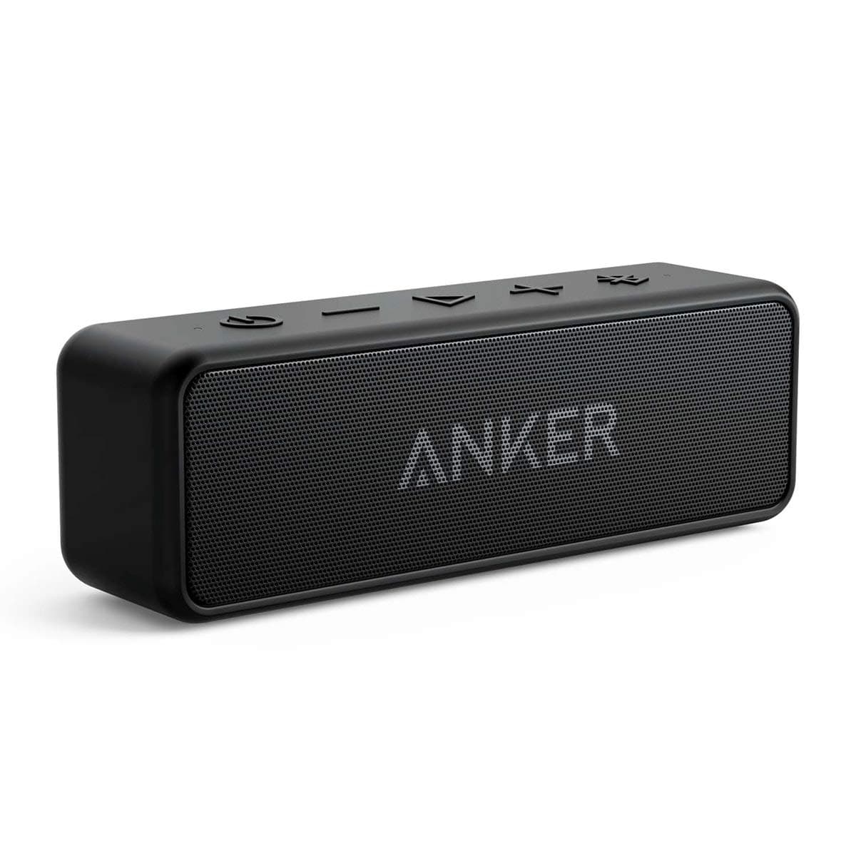 Anker Soundcore 2 便携式蓝牙音箱，立体声，蓝牙5，Bassup，IPX7防水，24小时播放时间，无线立体声配对，适合家庭、户外、旅行，黑色
