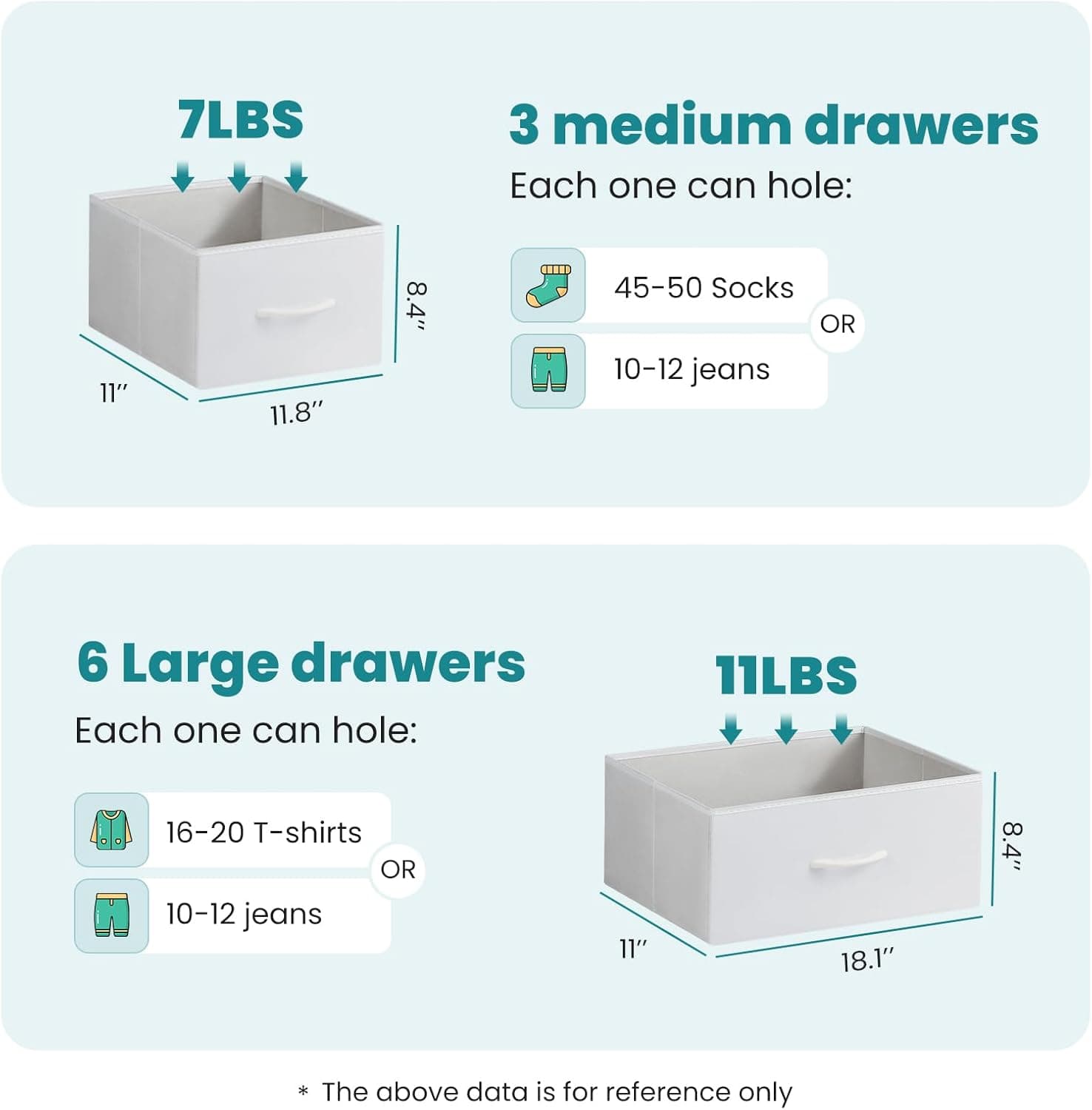 OLIXIS Dresser for Bedroom, 9 Storage Drawers, Wide Fabric Closet Chests Organizer Tower Furniture, TV Stand with Wooden Top Metal Frame for Clothes, Living Room, Hallway, Entryway, Classic White White 11.8"D x 39.4"W x 40"H (9 Drawers) - Image 4