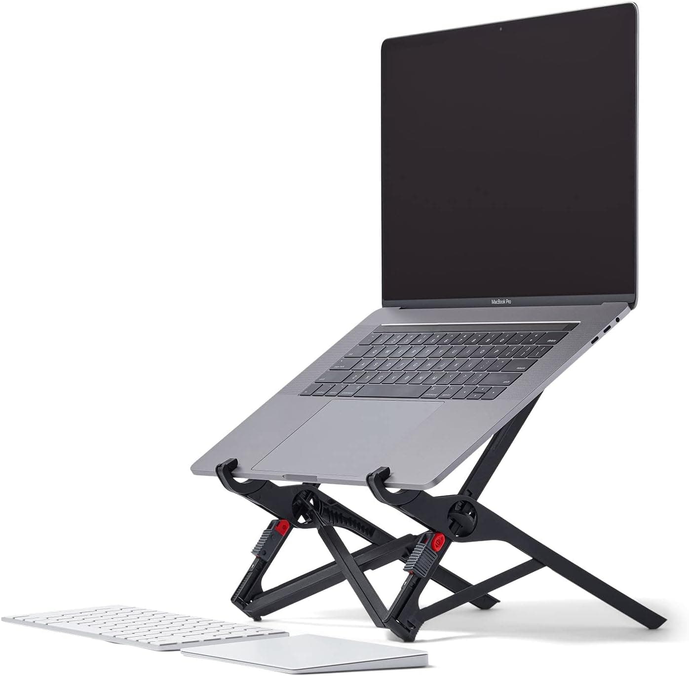 Roost V3 - Ultra Portable and Adjustable Laptop Stand - Eye‑Level Anywhere - 6.5 to 12.5 inch Screen Lift - Patented Rigid Folding Structure and Self-Adjustings Laptop Grips (for 12" to 18" laptops) V3 Black - Image 3