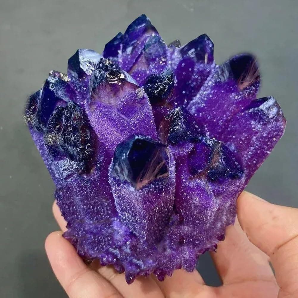 Natural Crystal Amethyst Cluster, Amethyst Crystal Rock, Large Natural Amethyst Crystal Clusters Stone, Raw Amethyst Stone, Natural Amethyst Geode Cave Healing Crystal Stones(200-300g) - Image 6