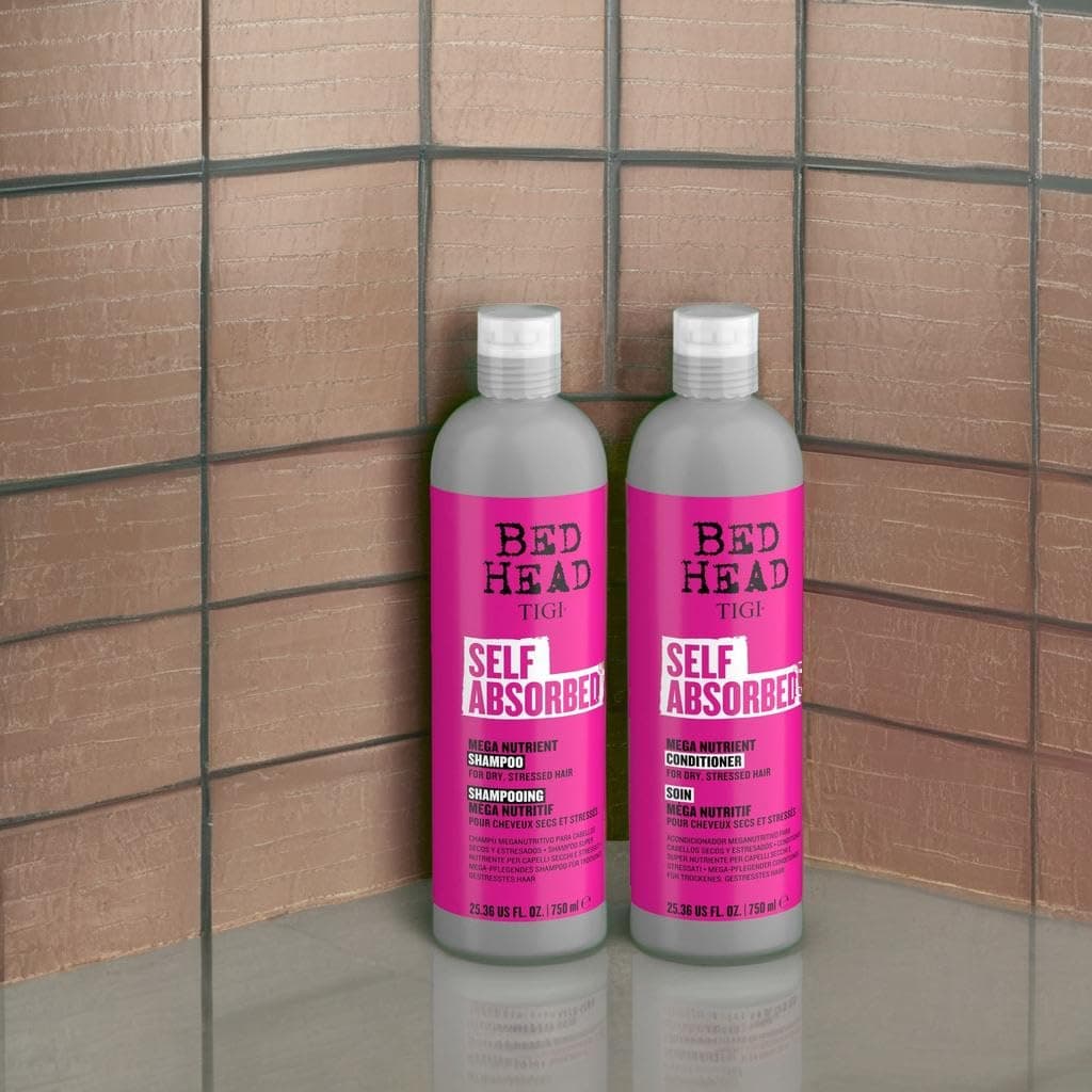 Bed Head by TIGI Frizz Control Shampoo and Conditioner Set for Dry Hair, Self Absorbed Nourishing Hair Care to Visibly Repair and Strengthen Hair From Within, 25.36 Fl oz, 2 Pack - Image 6