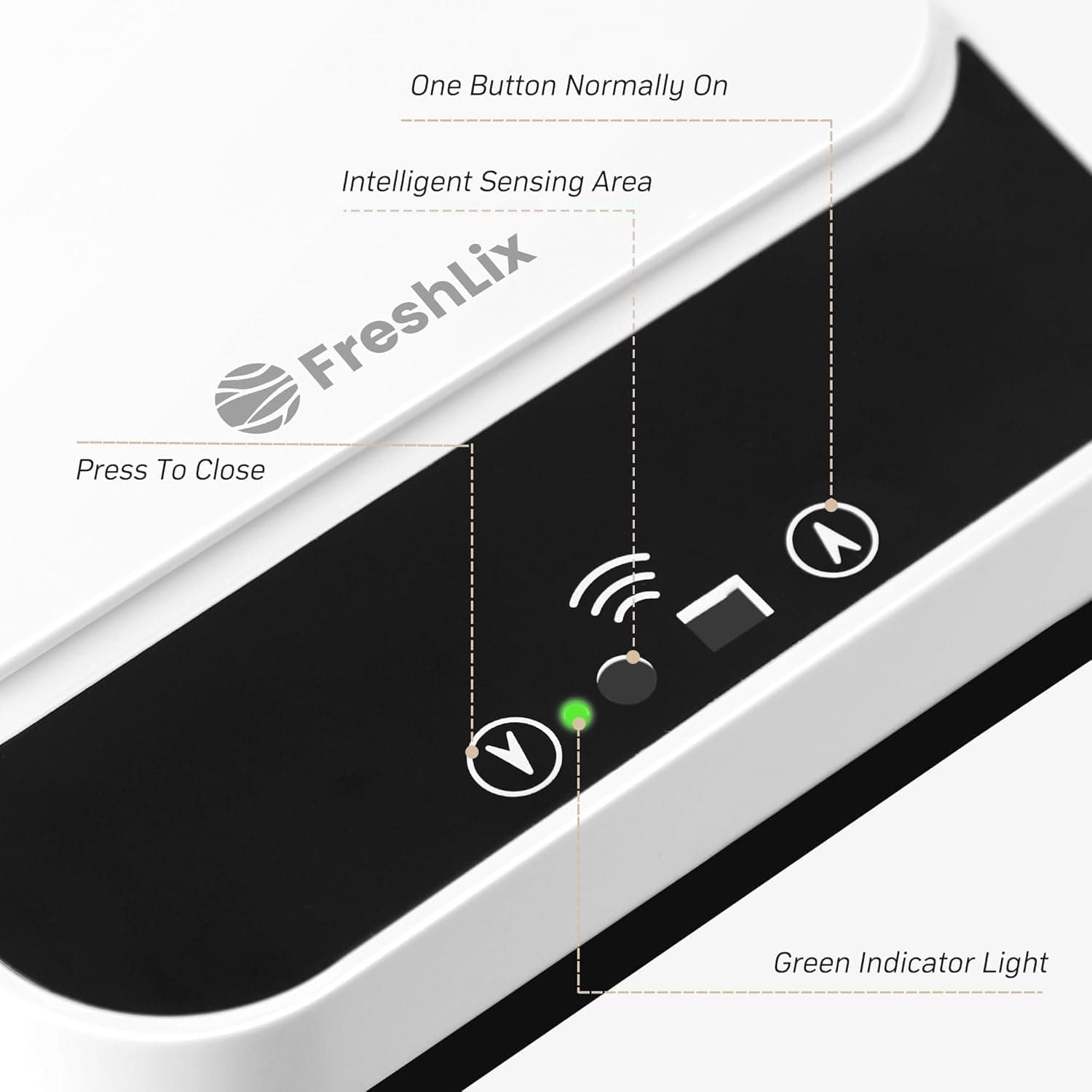 Bathroom Trash Can with Lid 2.6 Gallon Automatic Touchless Garbage Cans Small Smart Motion Sensor Trashcan Slim Waterproof Trashcan for Bedroom, Office, Living Room, Toilet, RV A-Basic Battery Supply-White 1 Pack(2.6 Gallon) - Image 5