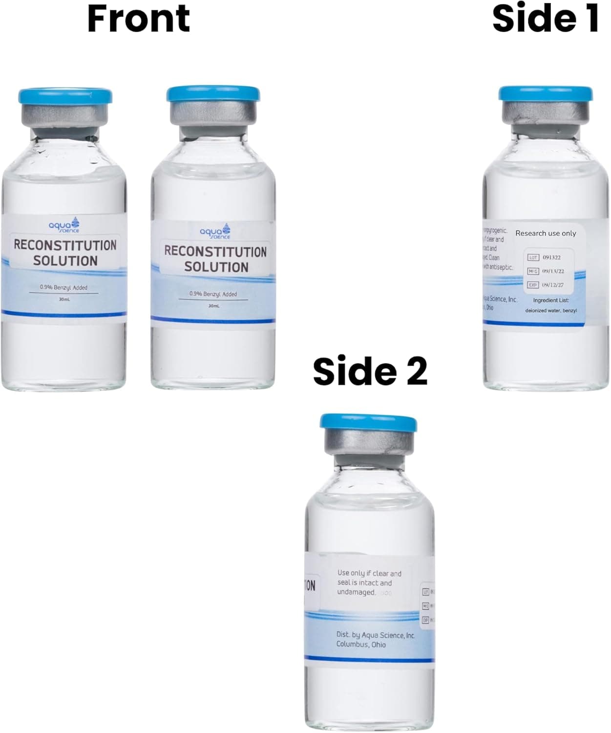 Solution de reconstitution 2-Pack - 30ml - Solution ultra propre dans des flacons en verre premium | Fabriqué aux États-Unis - Image 3